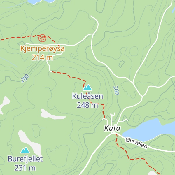 Map of Kuleåsen
