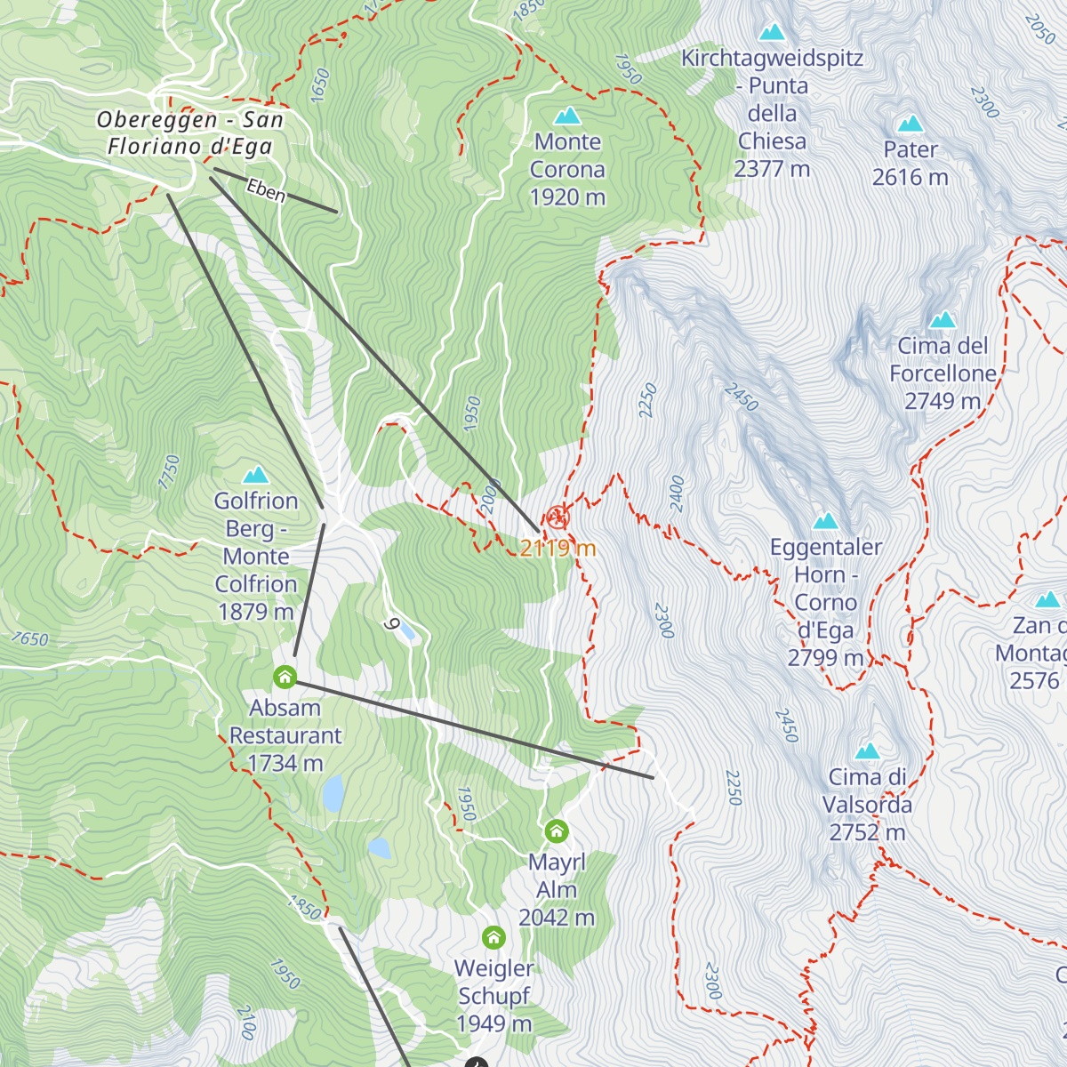 Oberholz Hütte map