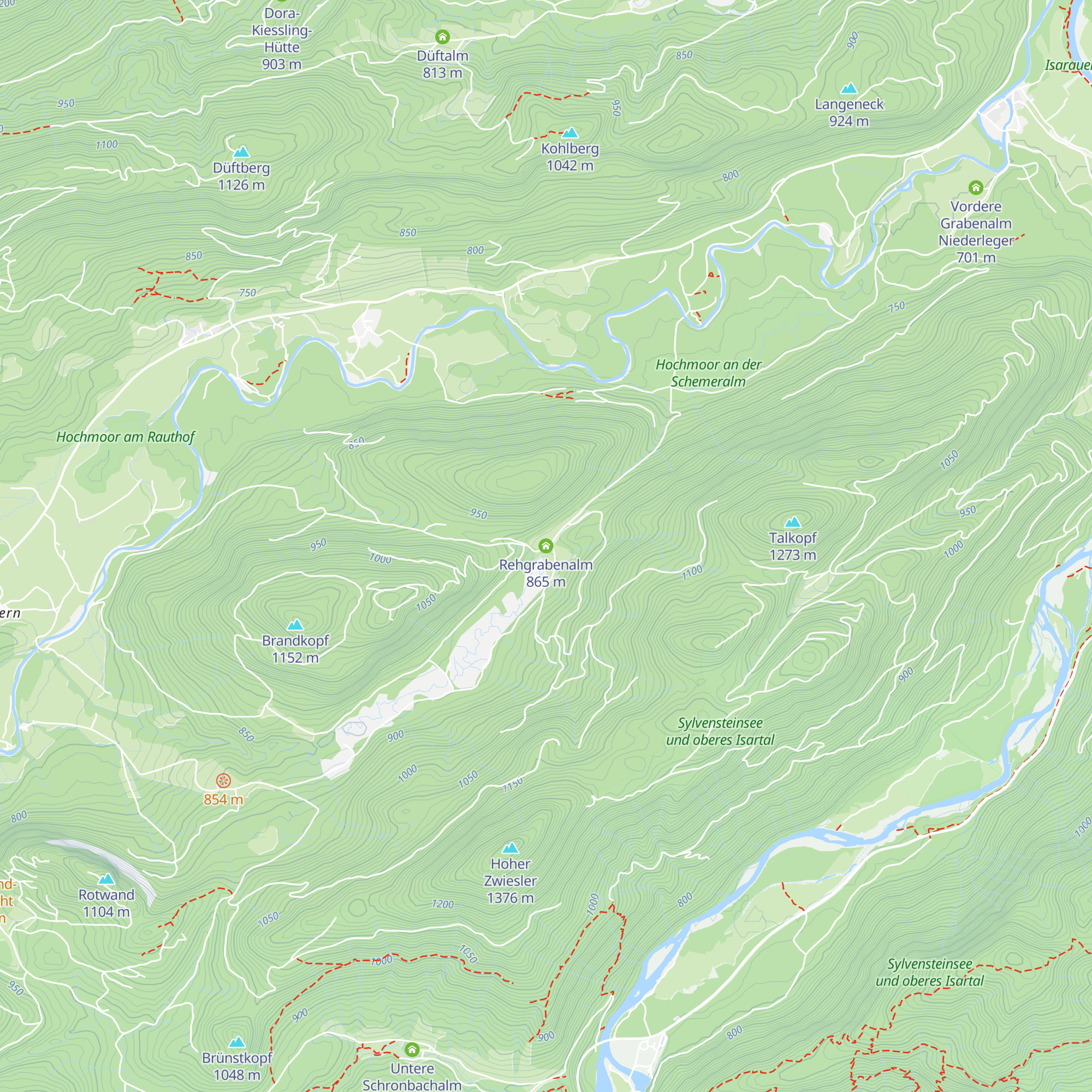 Rehgrabenalm map