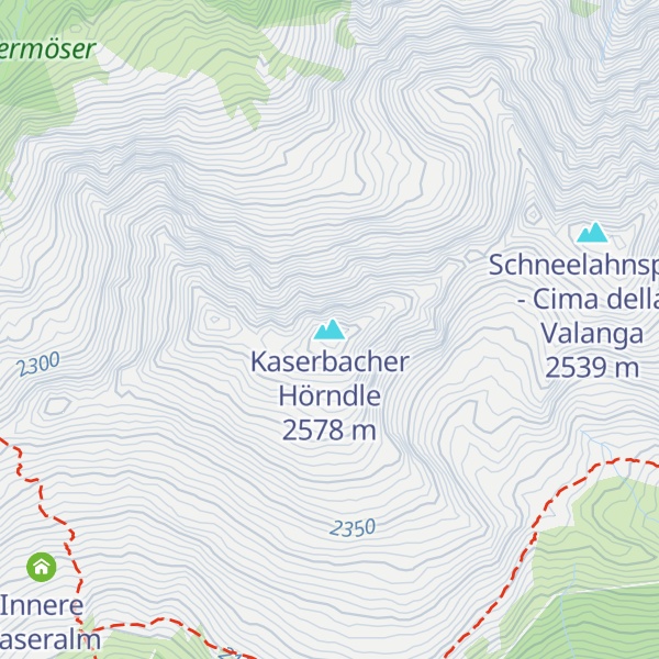 Map of Kaserbacher Hörndle
