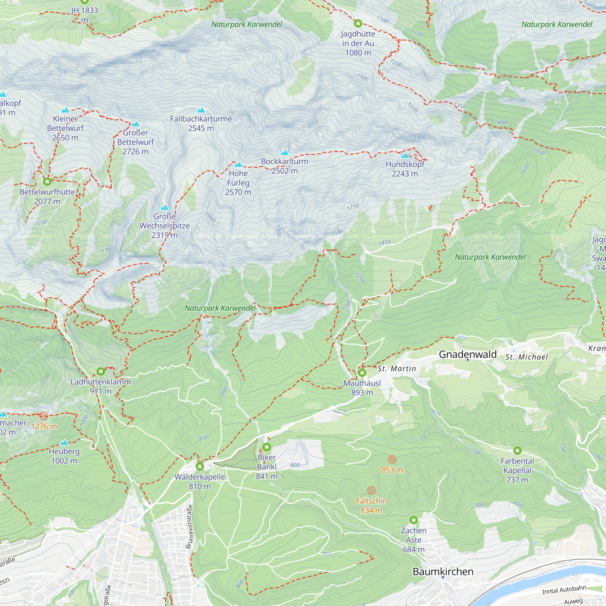 Wandlalm map