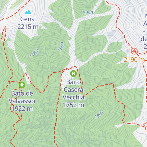 Map of Baito Casera Vecchia