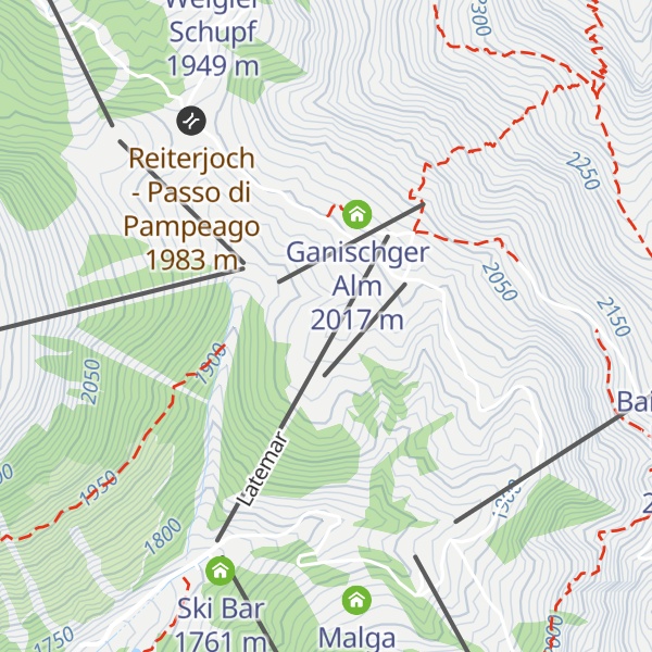 Map of Latemar Hütte