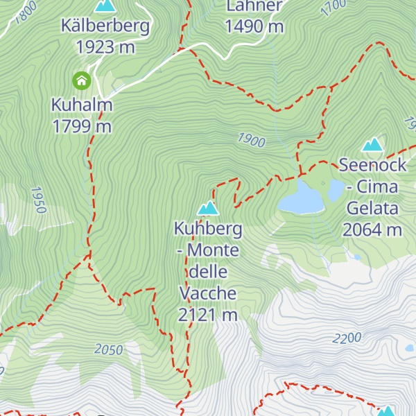 Map of Kuhberg - Monte delle Vacche