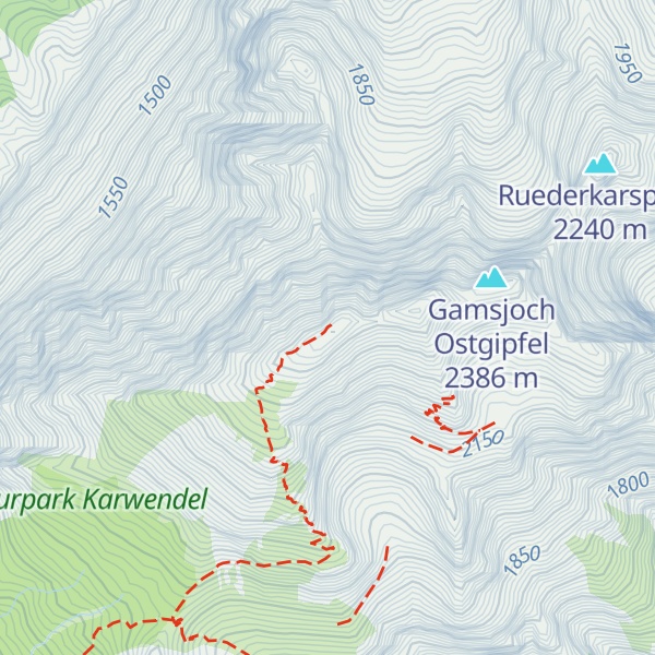 Map of Gamsjoch Westgipfel