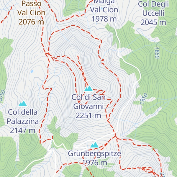 Map of Col di San Giovanni