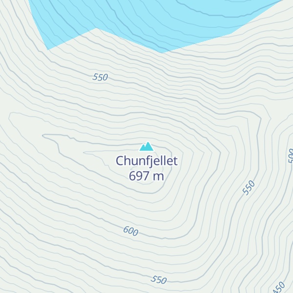 Map of Chunfjellet
