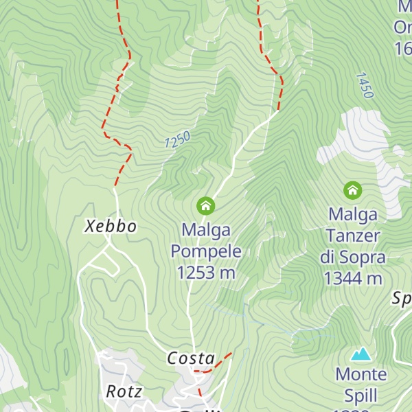 Map of Malga Pompele