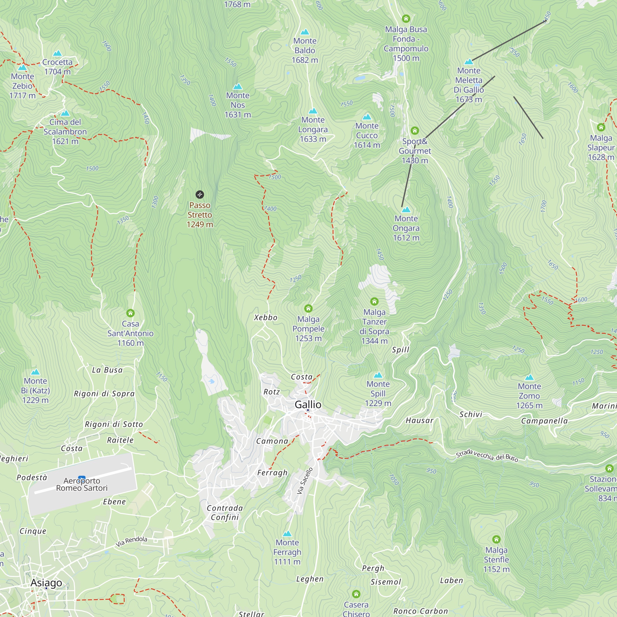 Malga Pompele map