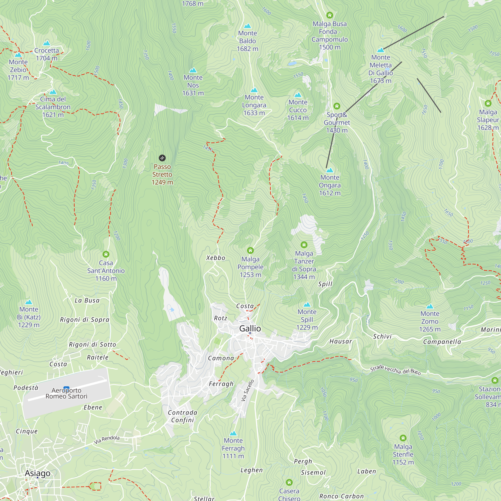 Malga Pompele map