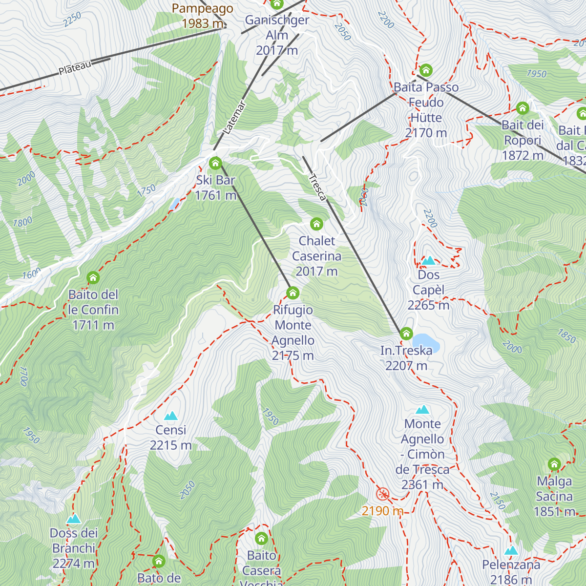 Rifugio Monte Agnello map