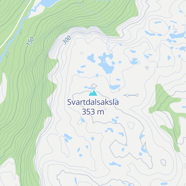Map of Svartdalsaksla