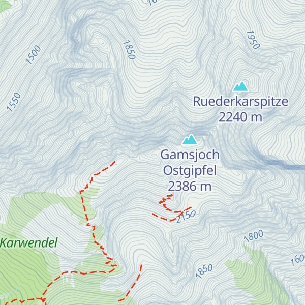 Map of Gamsjoch