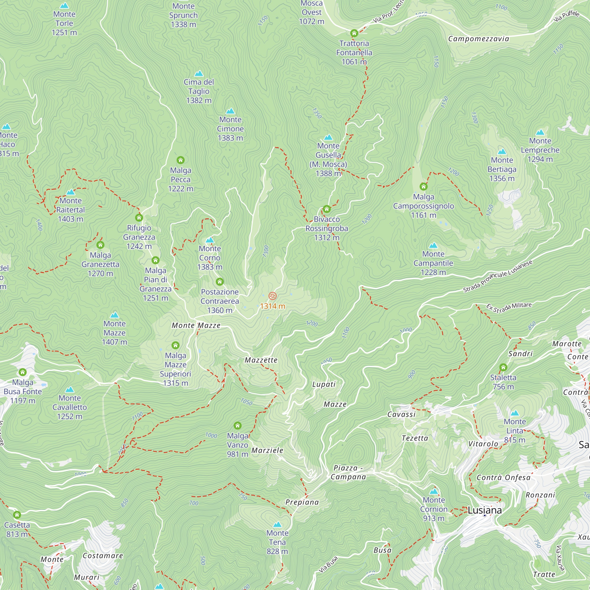 Malga Campo Est map