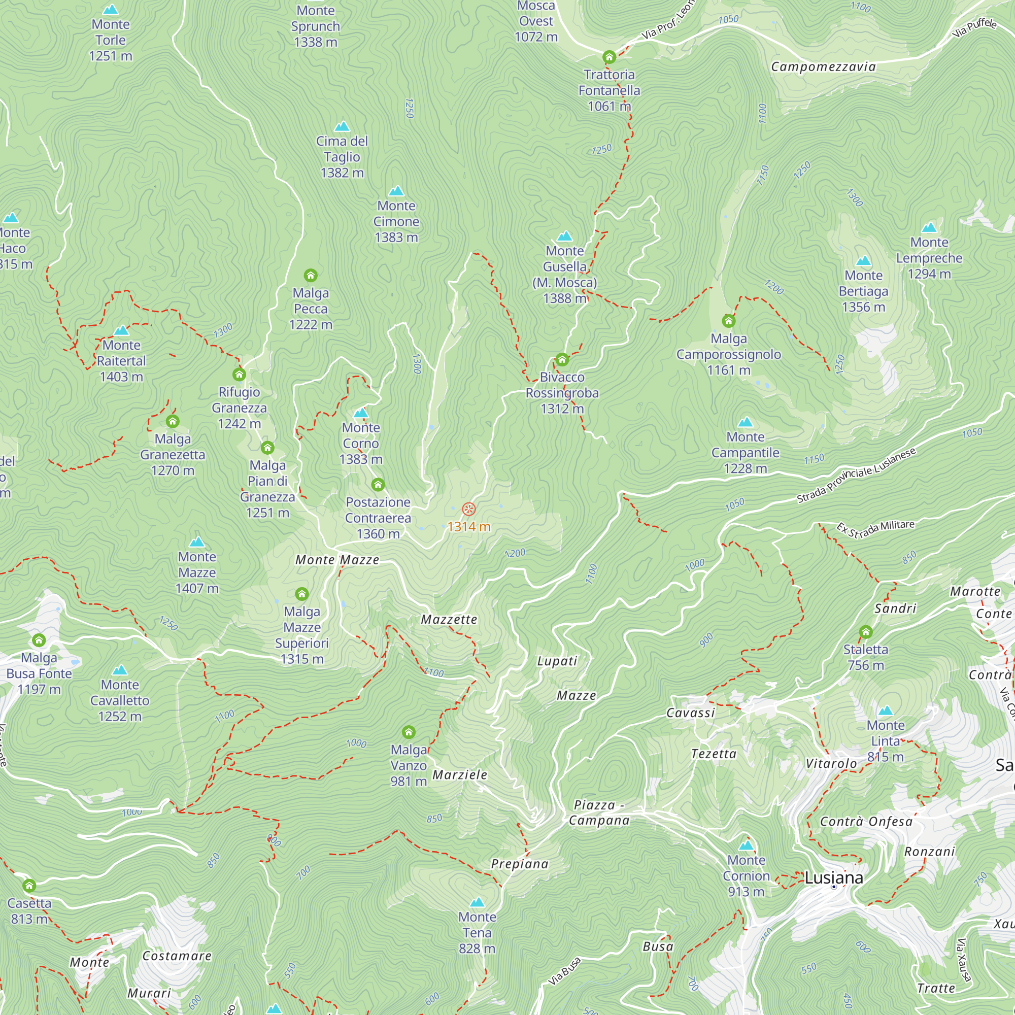 Malga Campo Est map