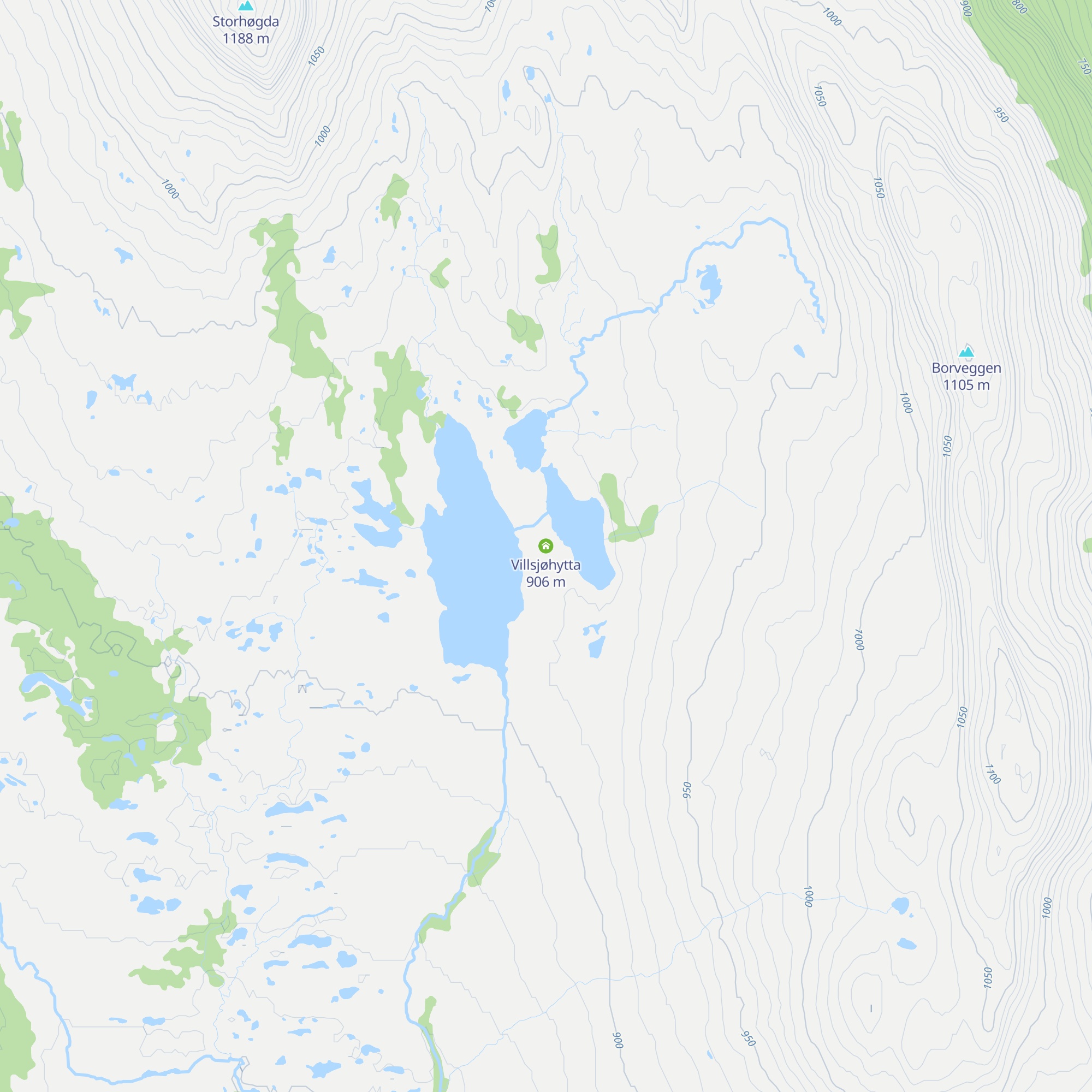 Villsjøhytta map