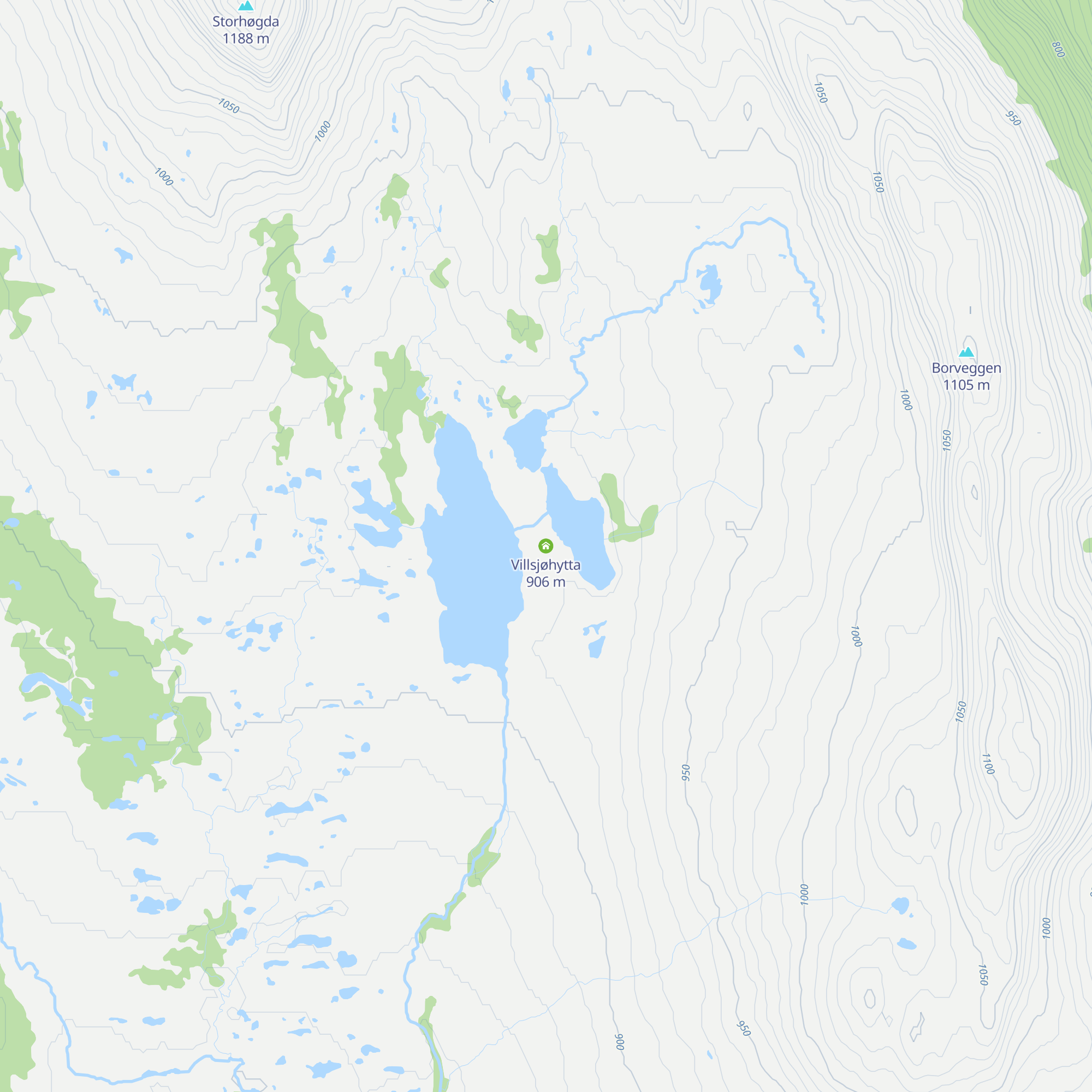 Villsjøhytta map