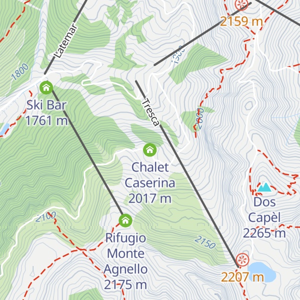 Map of Chalet Caserina