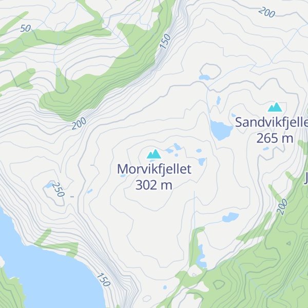 Map of Morvikfjellet