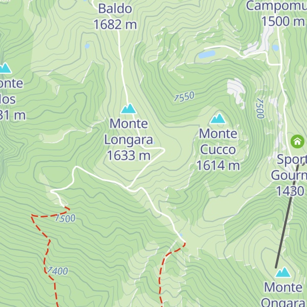 Map of Malga Longara Davanti
