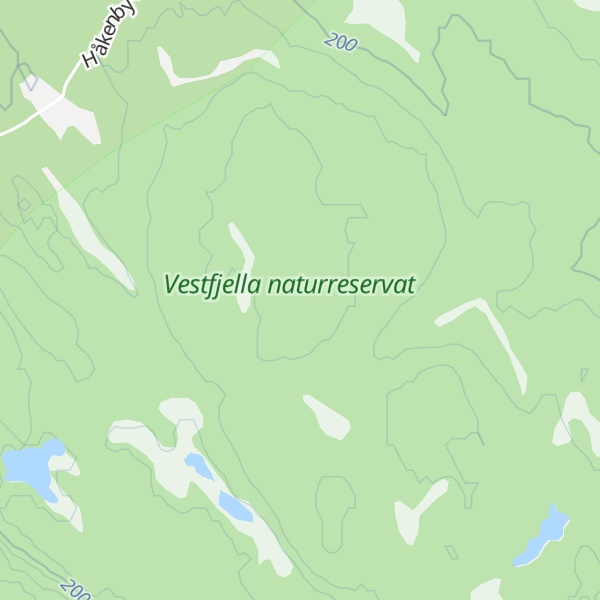 Map of Håkabyfjellet