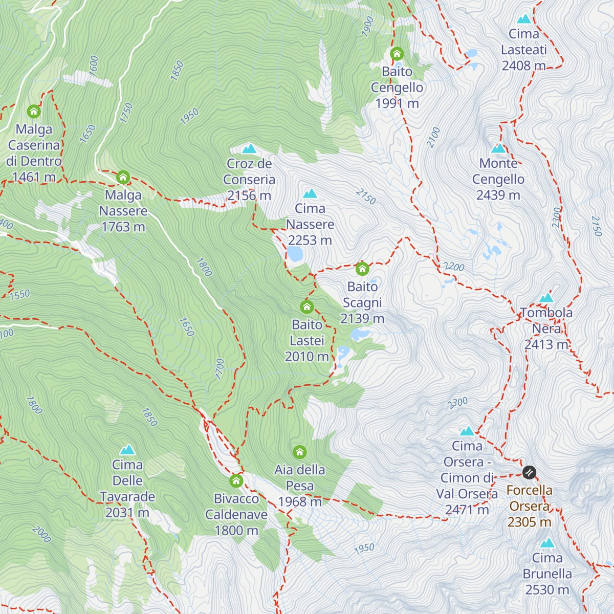 Baito Lastei map