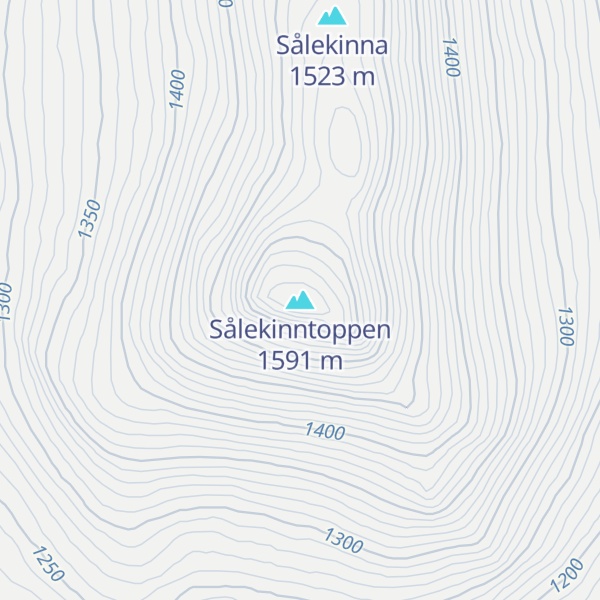 Map of Sålekinntoppen