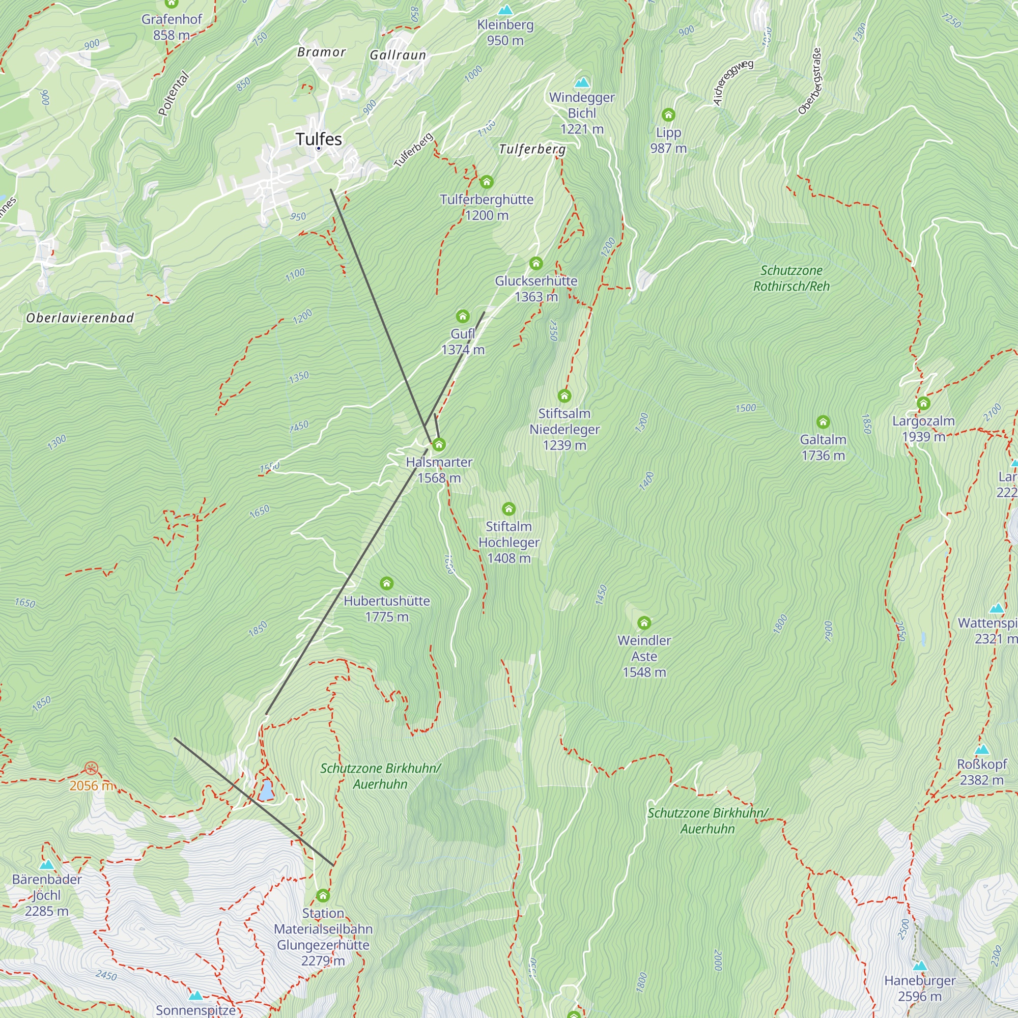 Stiftalm Hochleger map