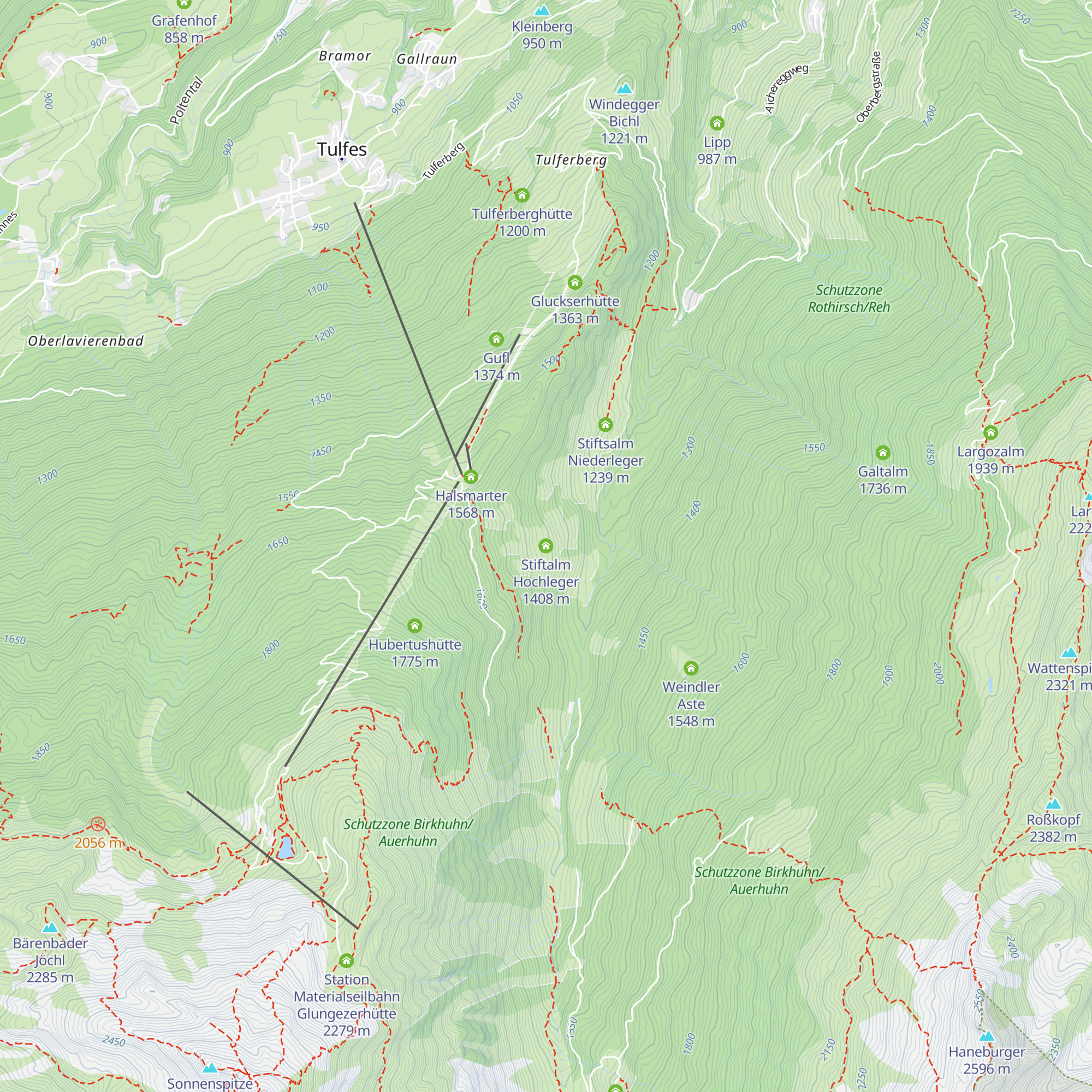 Stiftalm Hochleger map