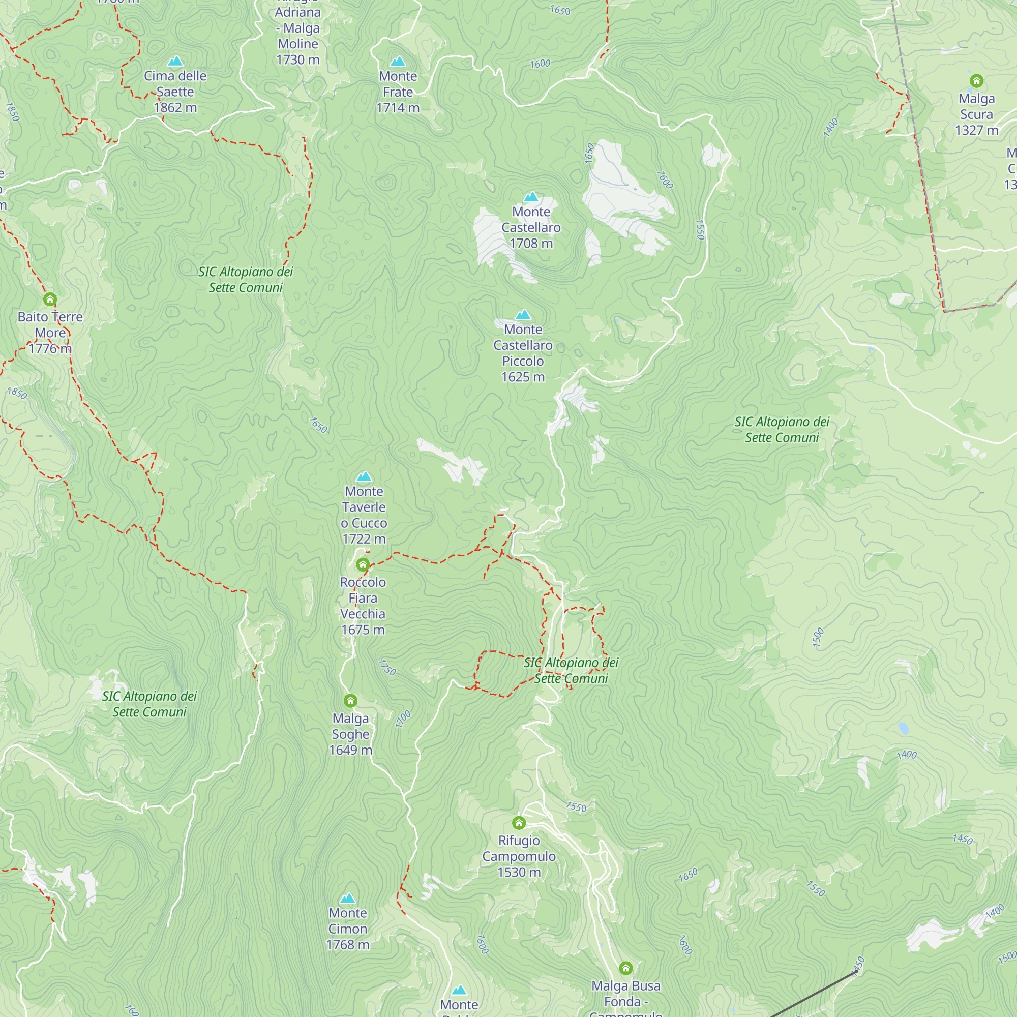 Malga Fiara map