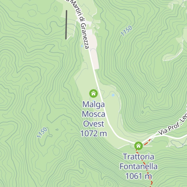 Map of Malga Mosca Ovest
