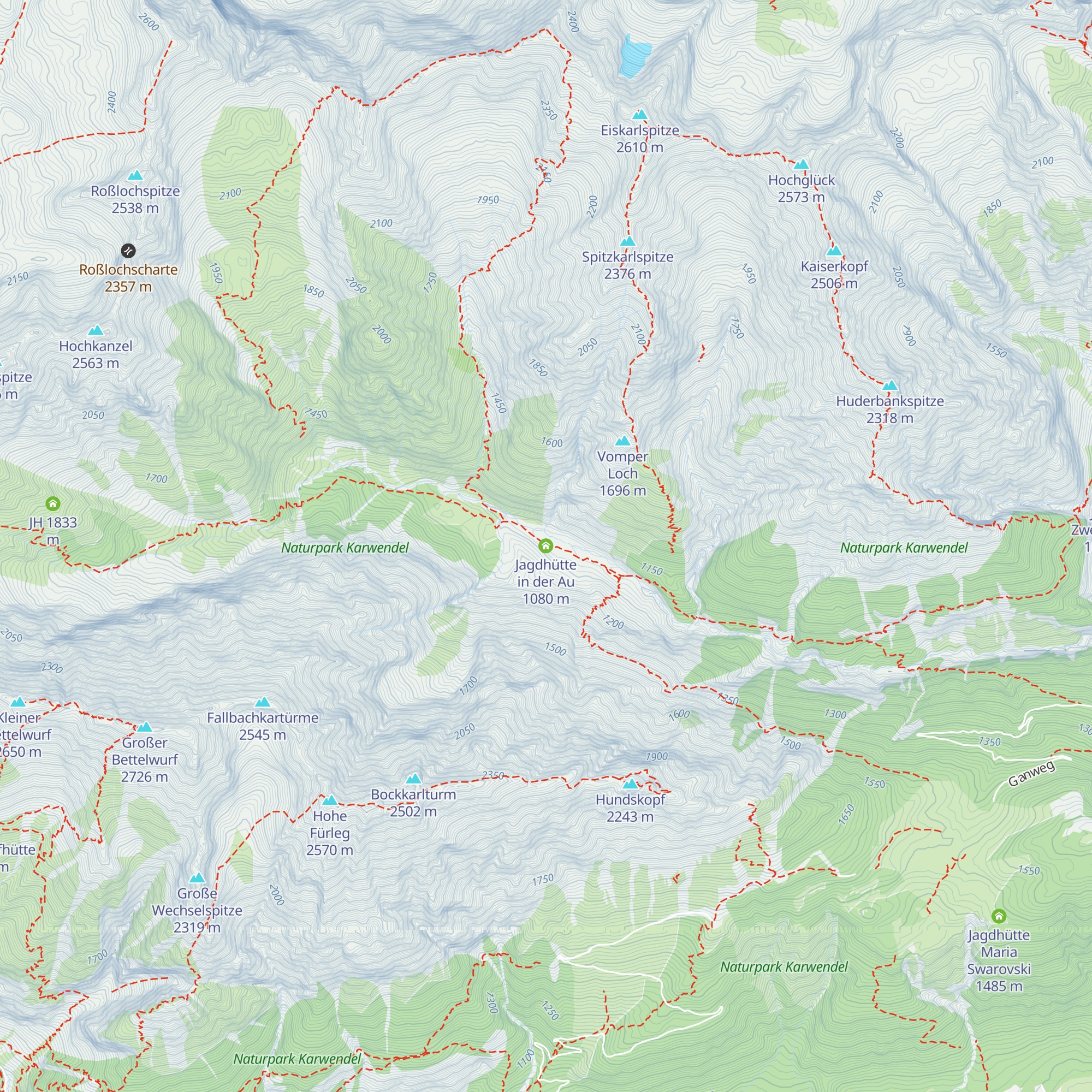 Jagdhütte in der Au map