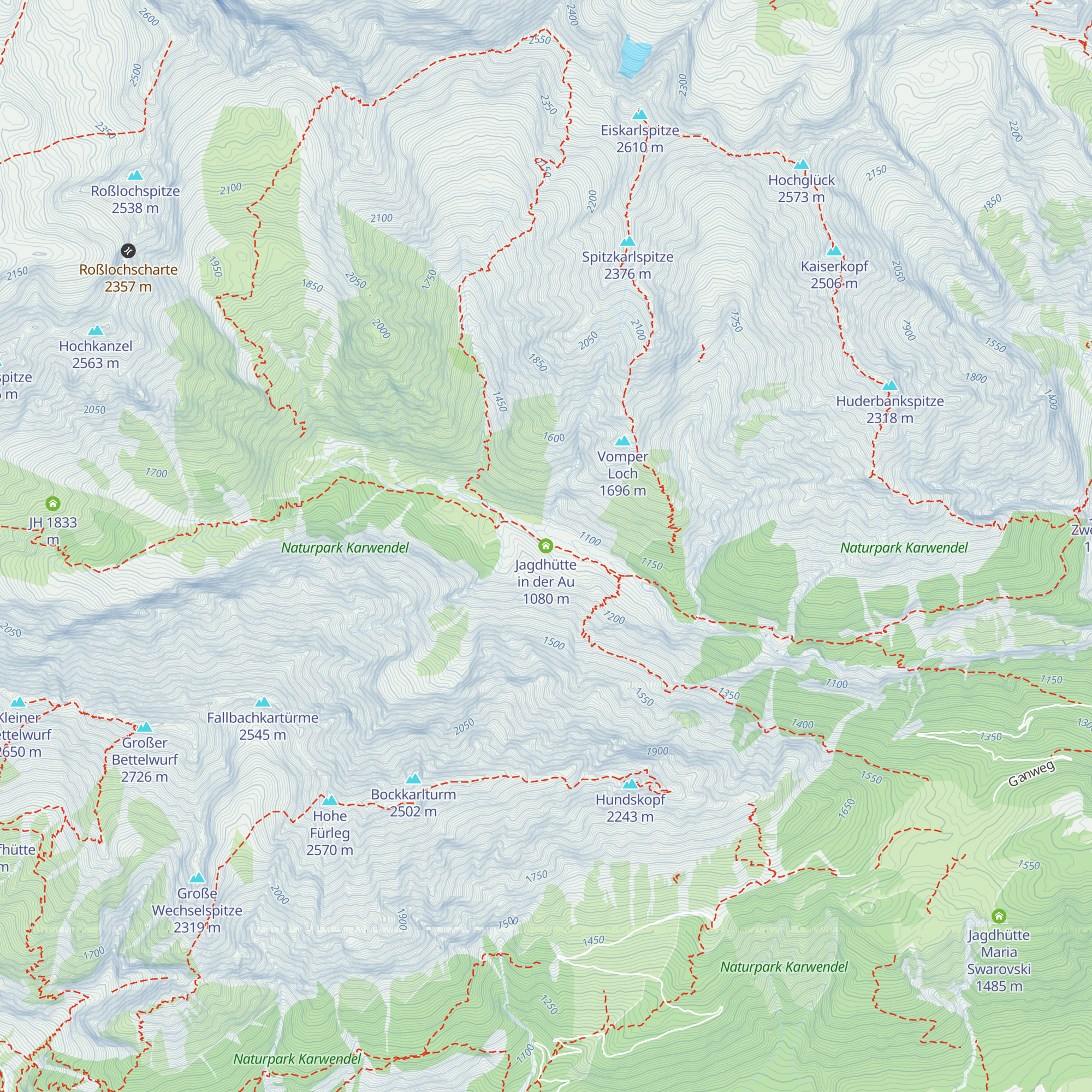 Jagdhütte in der Au map