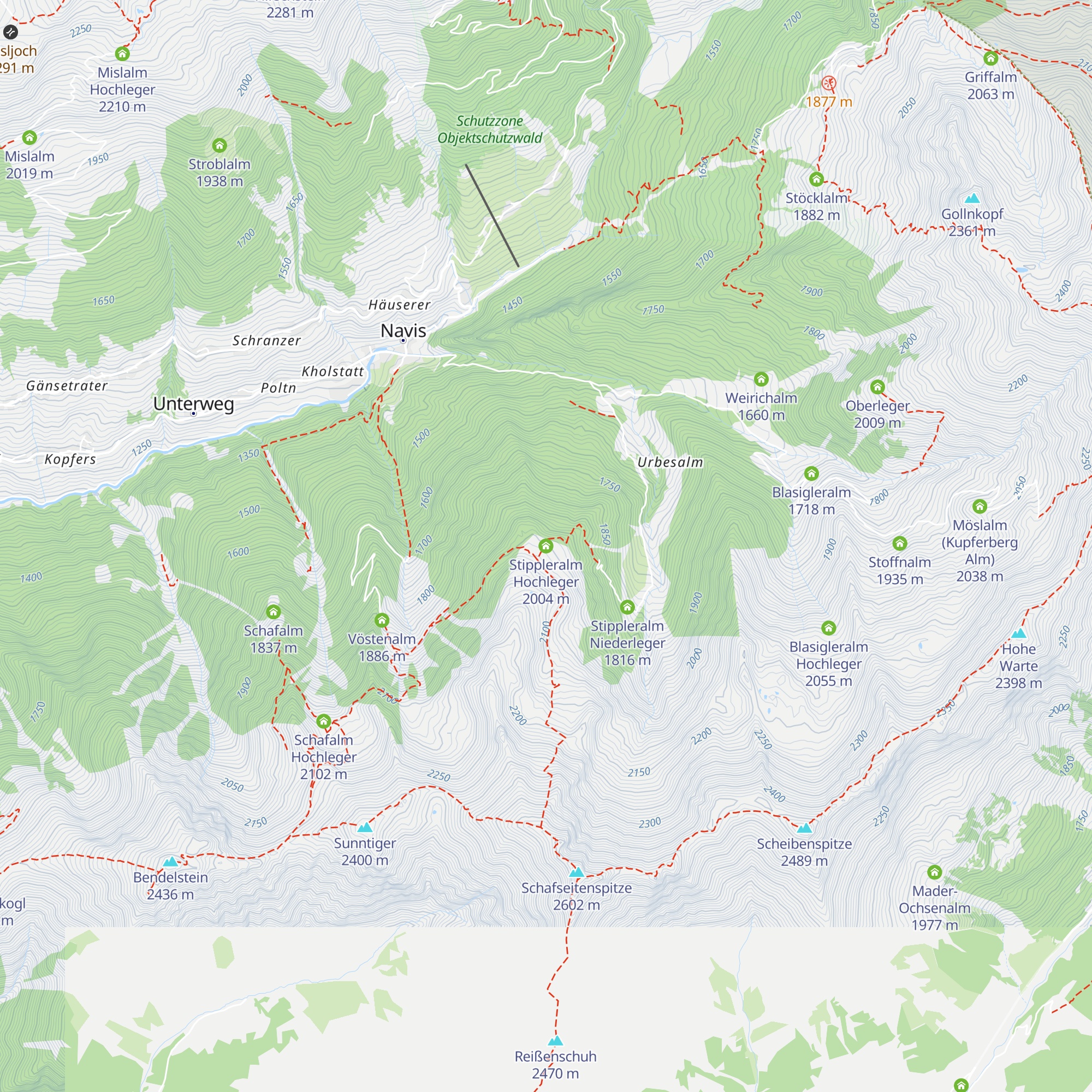 Stippleralm Hochleger map