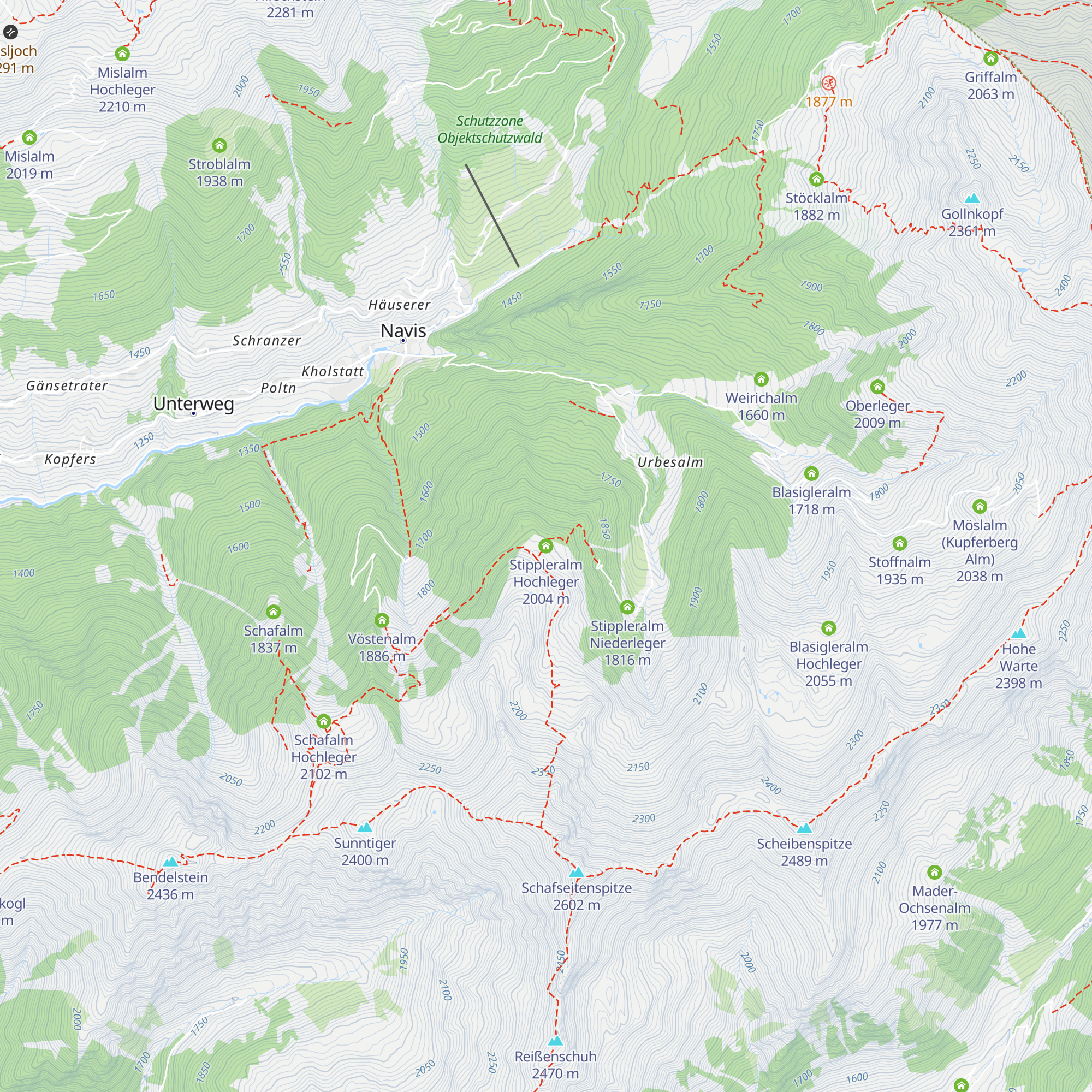 Stippleralm Hochleger map