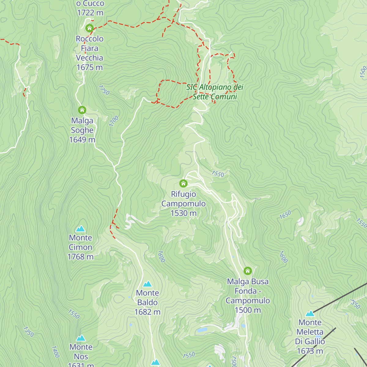Rifugio Campomulo map