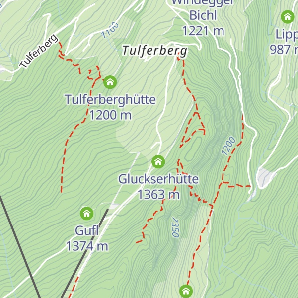 Map of Tulfer Hütte