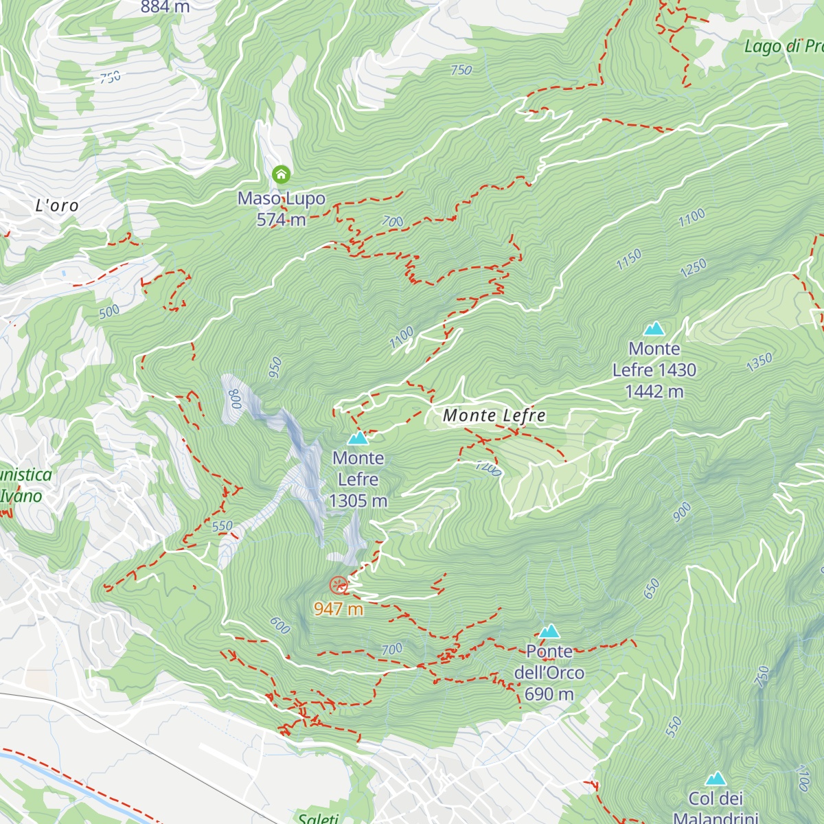 Rifugio Monte Lefre map