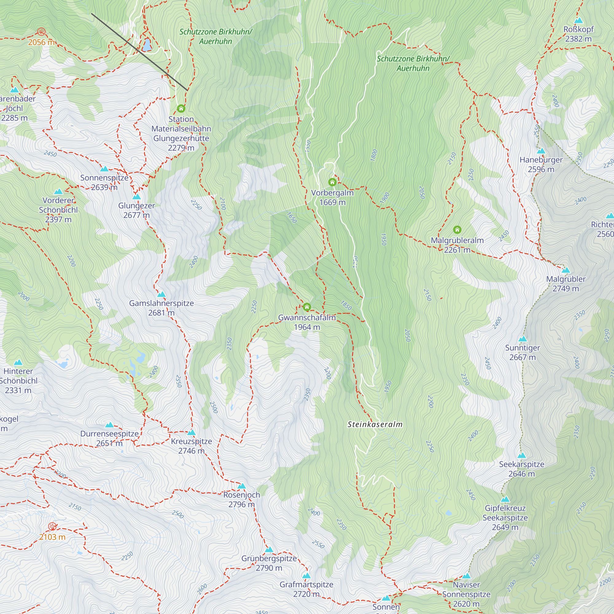 Gwannschafalm map