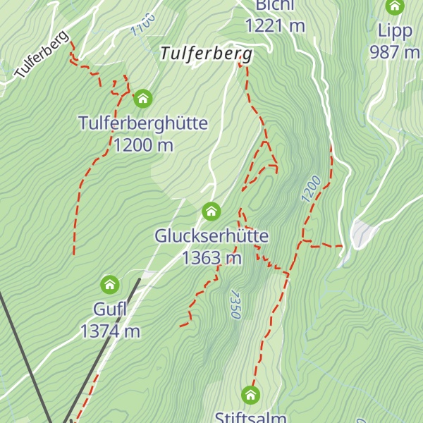 Map of Gluckserhütte