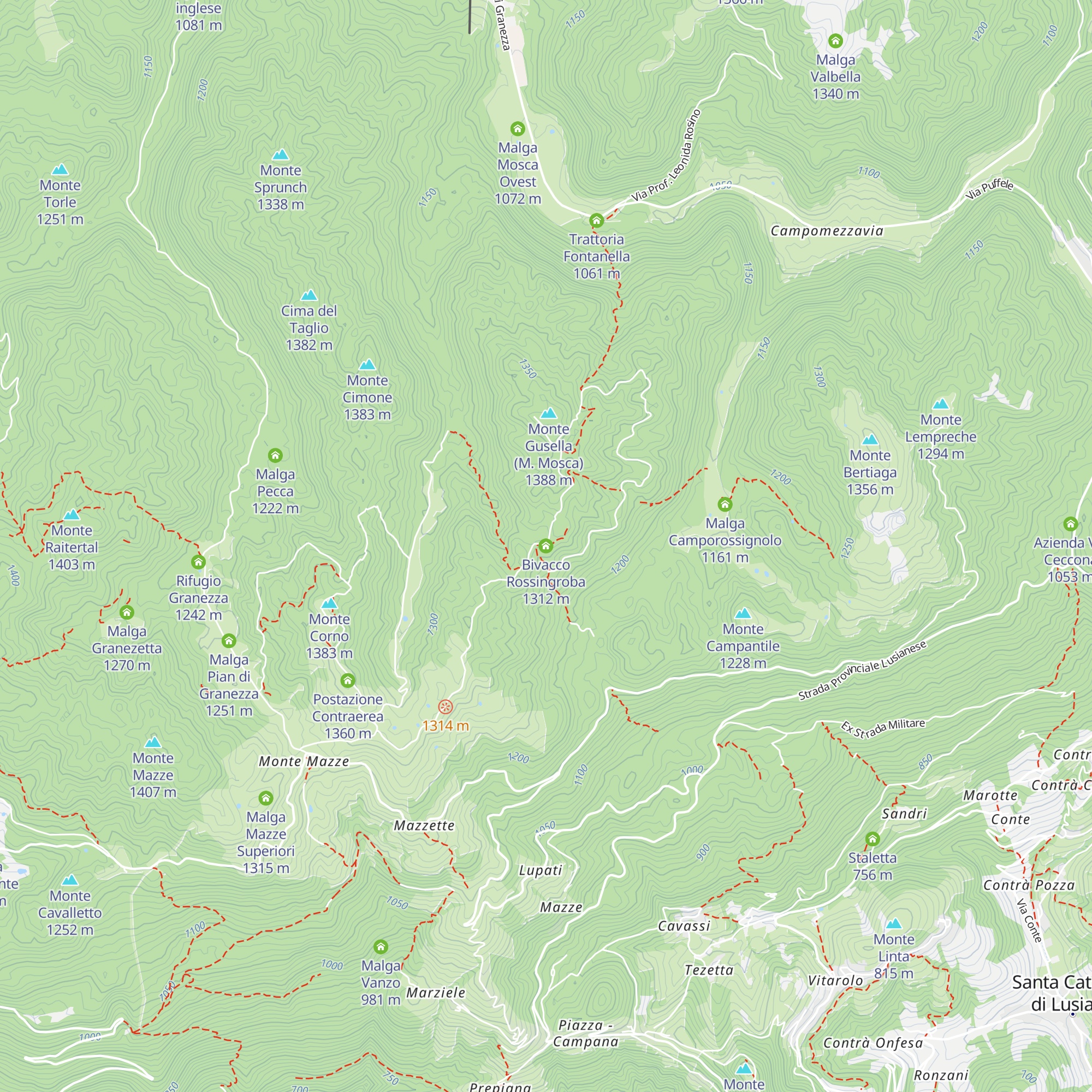 Bivacco Rossingroba map