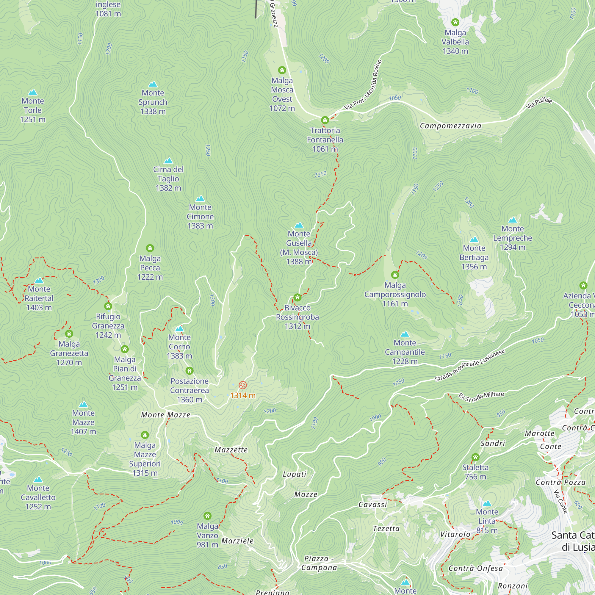 Bivacco Rossingroba map