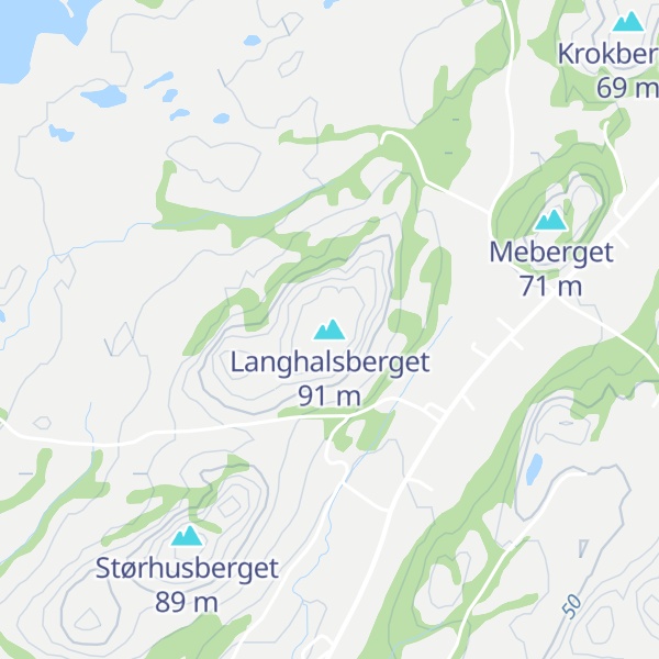 Map of Langhalsberget