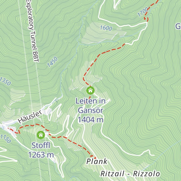 Map of Leiten in Gansör