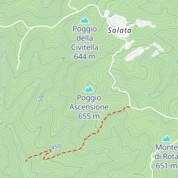 Map of Poggio Ascensione