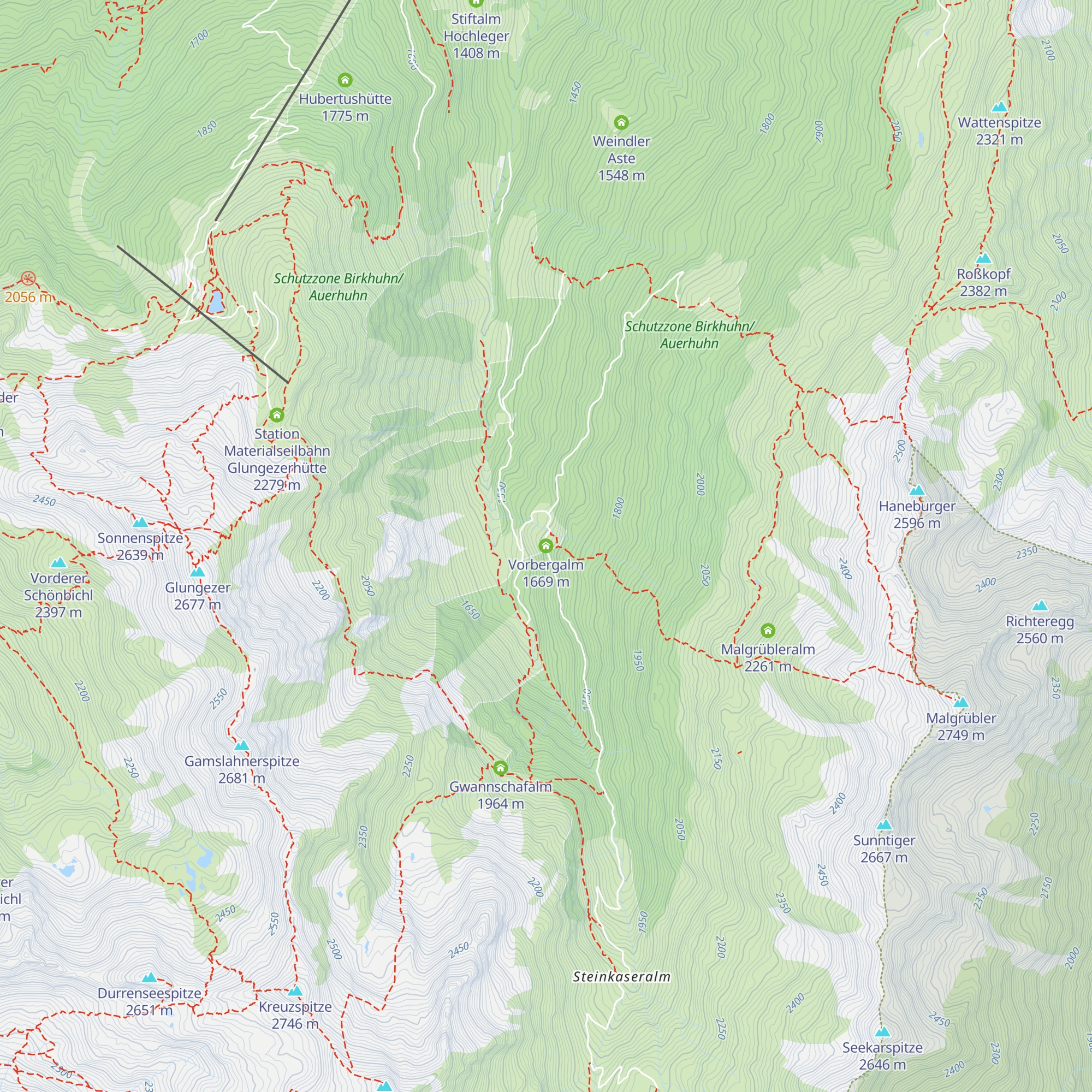 Vorbergalm map