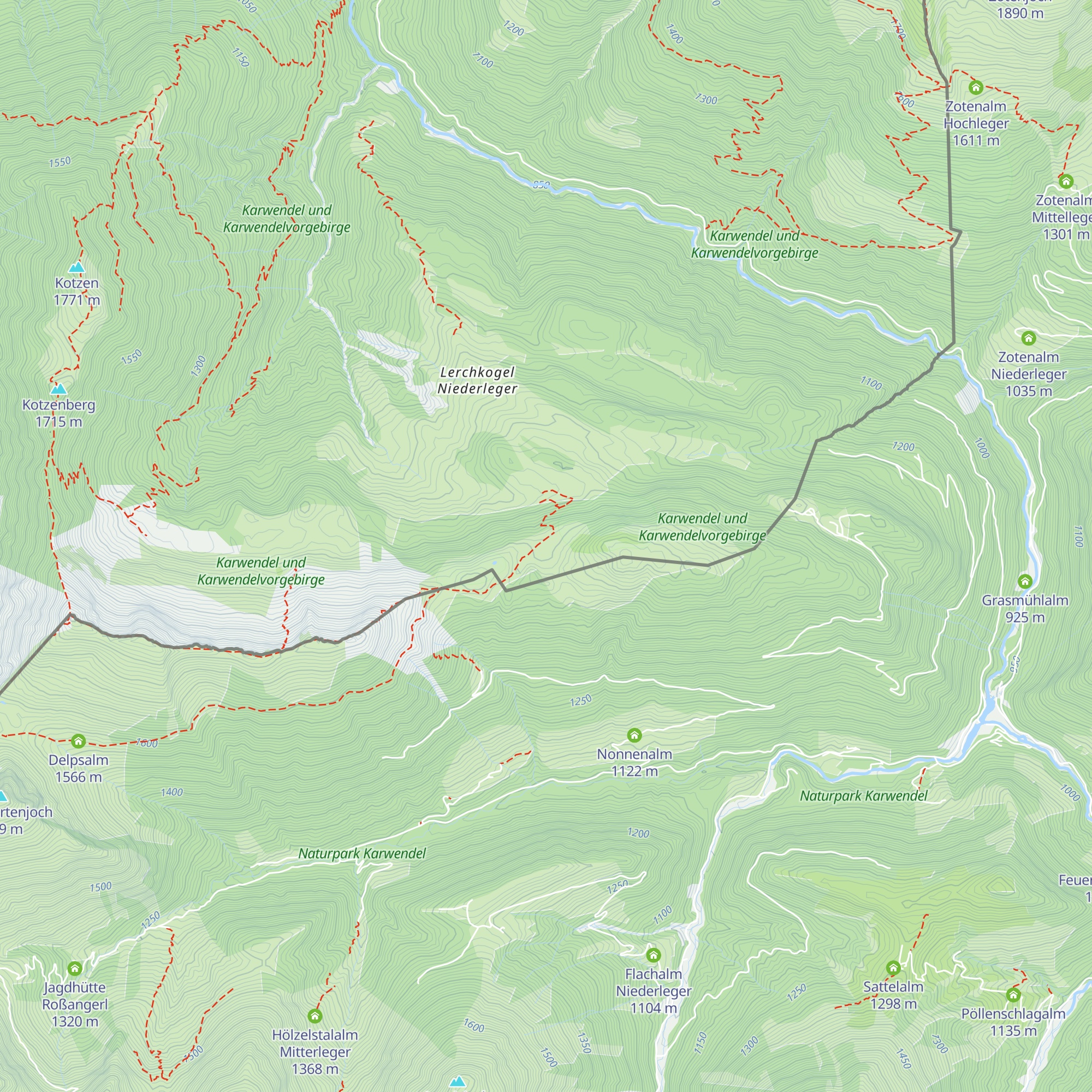 Lerchkogel-Hochleger map