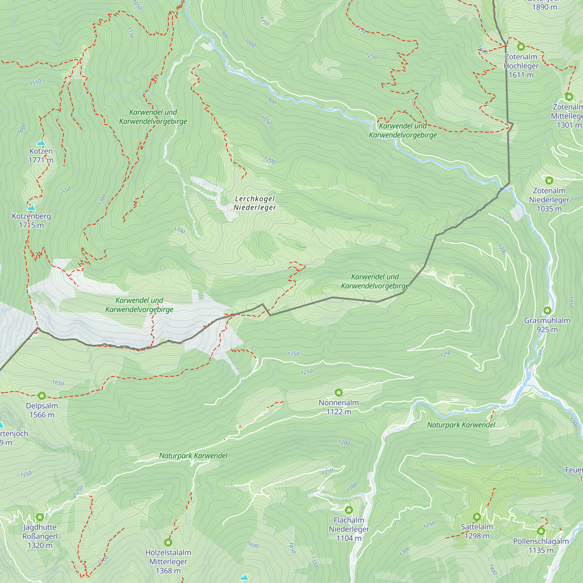 Lerchkogel-Hochleger map