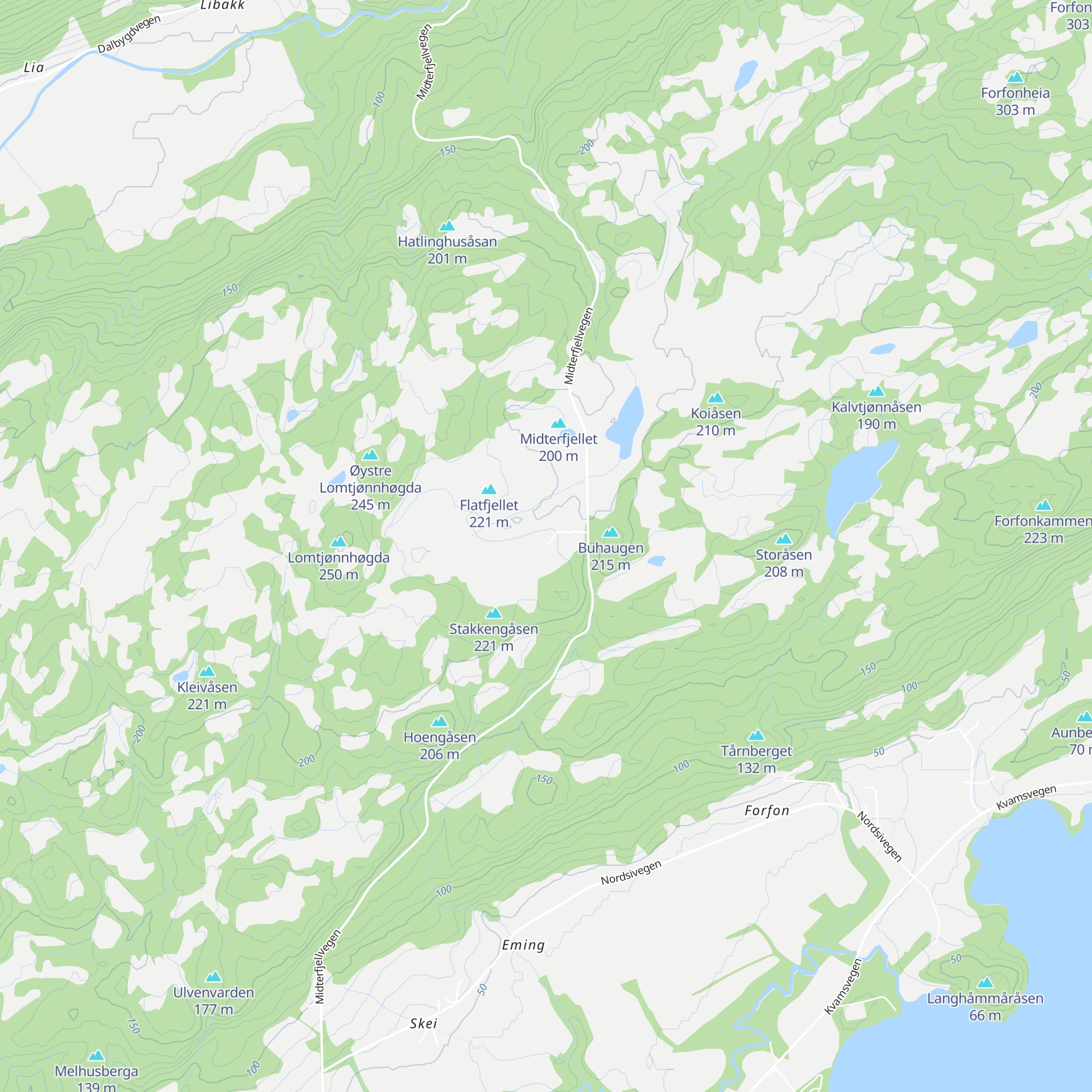 Midterfjellhytta map
