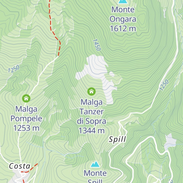 Map of Malga Tanzer di Sopra